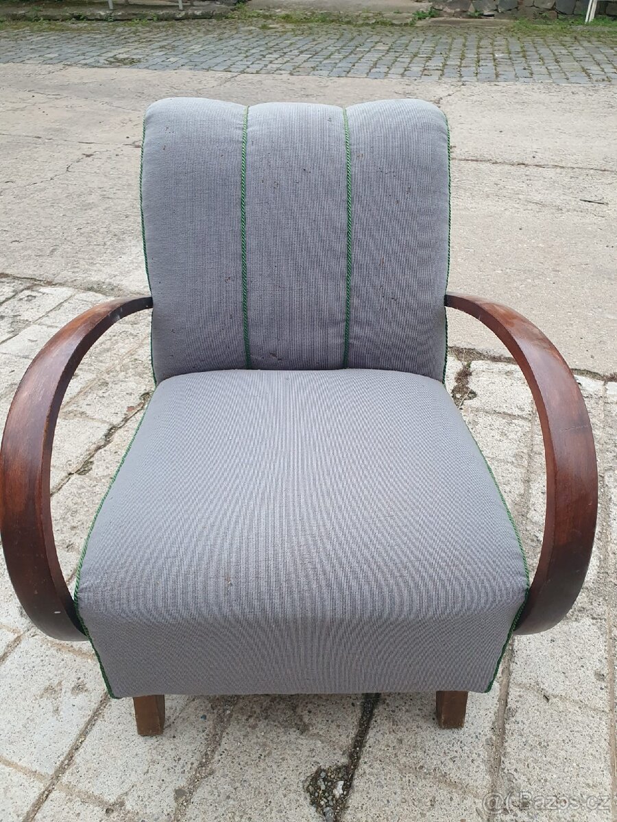 Starožitné křeslo Halabala - 4