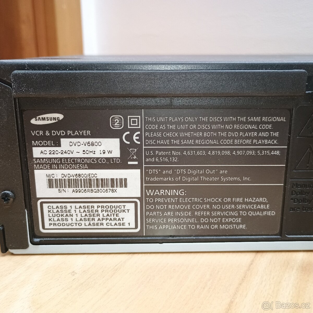 VCR a DVD PŘEHRÁVAČ SAMSUNG - 4