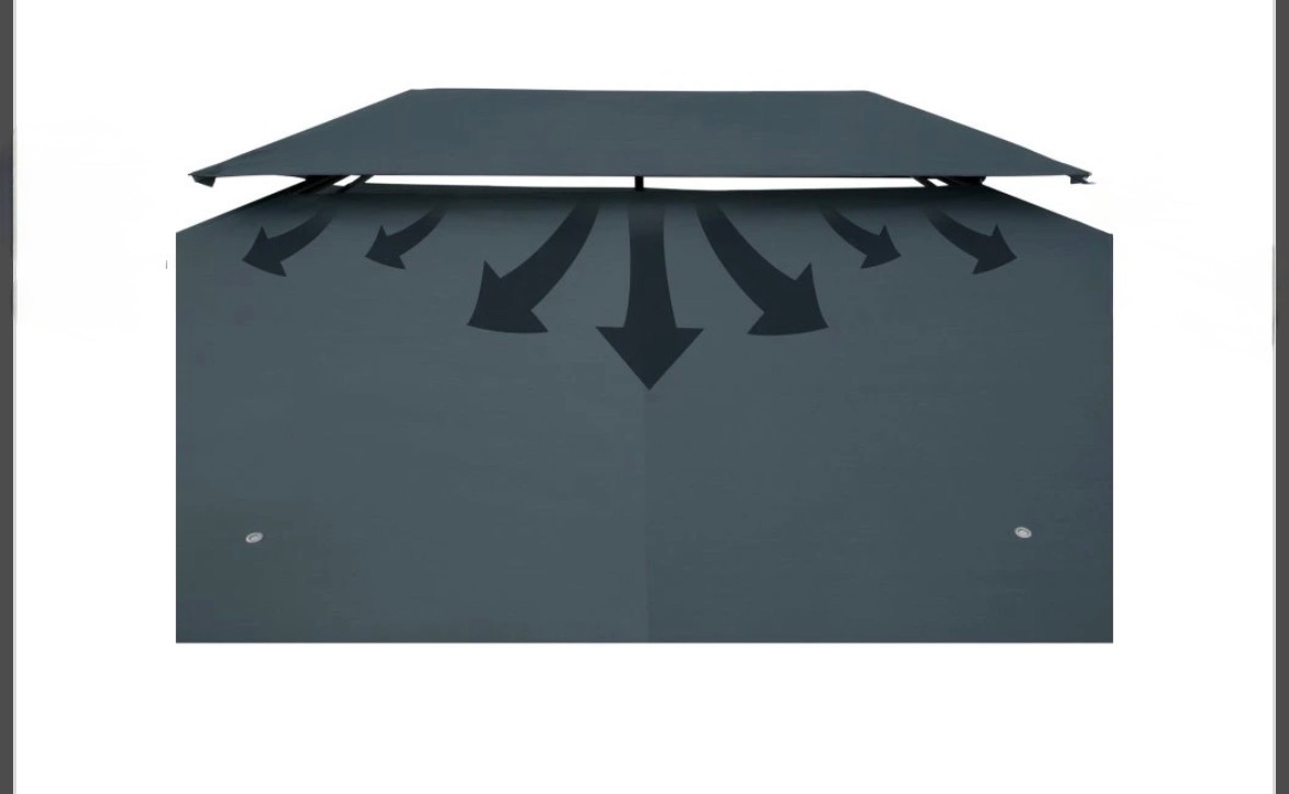 Zahradní altán 4x3 m - antracit - 4