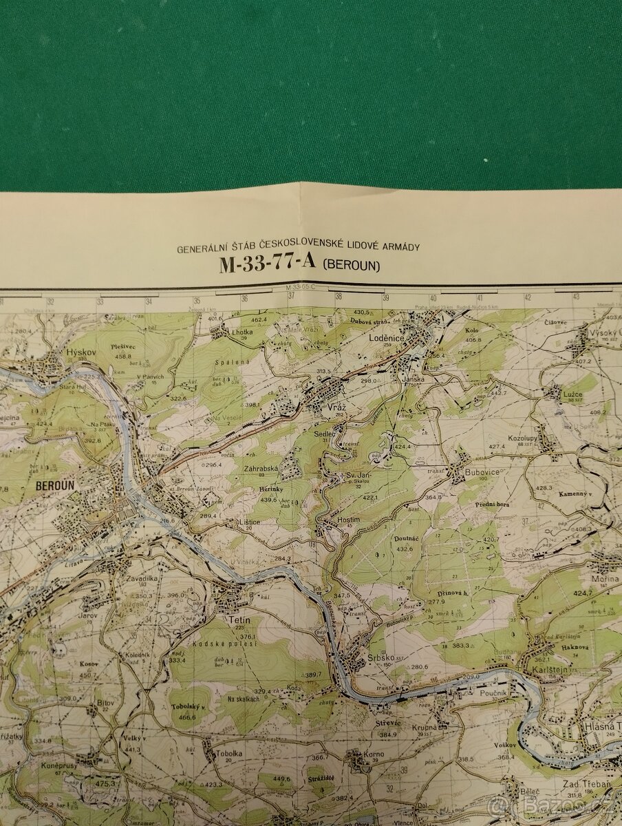 Prodám vojenskou mapu z roku 1956 - 4