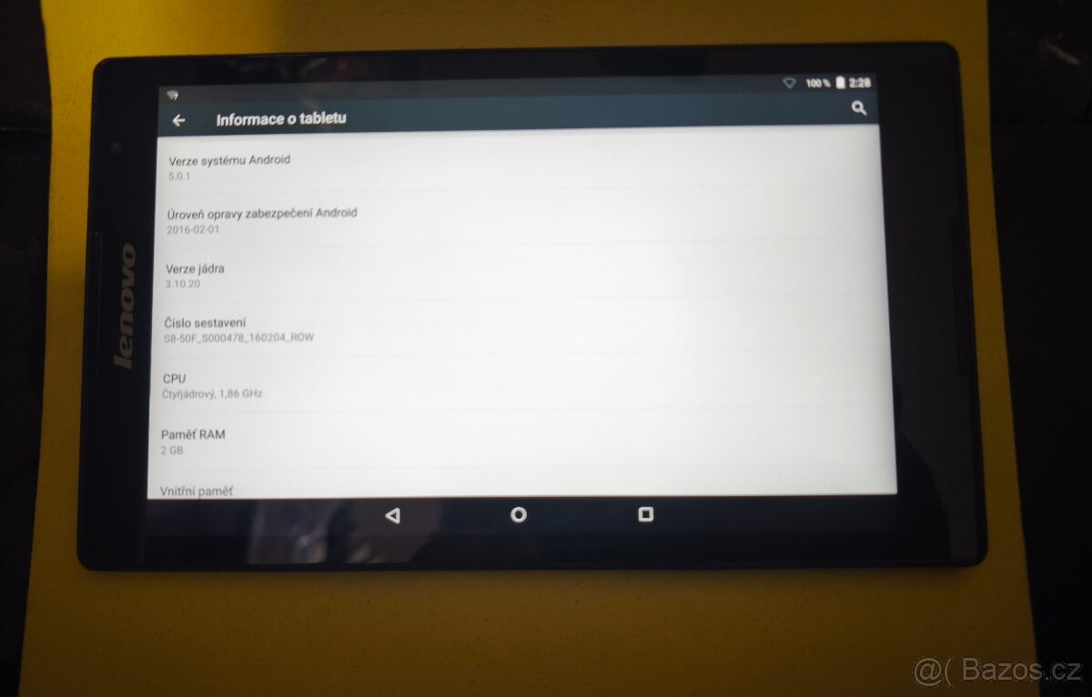 Tablet Lenovo IdeaTab S8-50 Wi-Fi ram 2/16 - 4