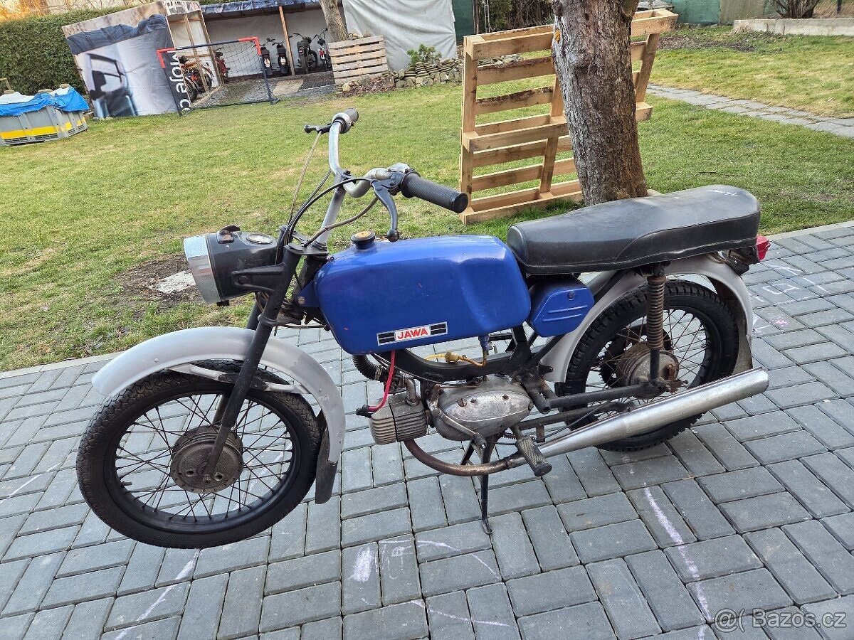 Jawa 23 Mustang bez TP, modrý 3. - 4