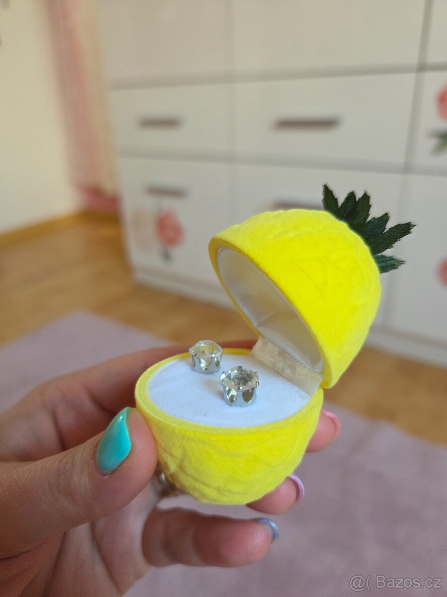 Krabička na prstýnek/malé náušnice - ananas - 4