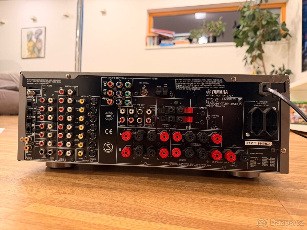 AV Receiver Yamaha RX-V757, výborný zvuk, ideální pro Canton - 4