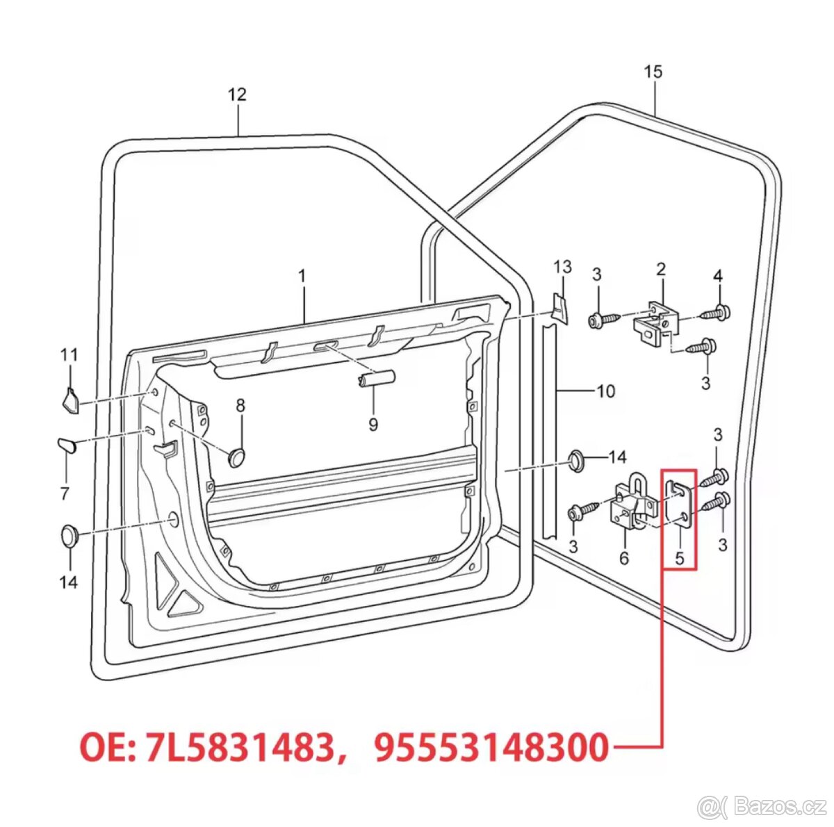 Ocelové podložky proti prověšení dveří - 4
