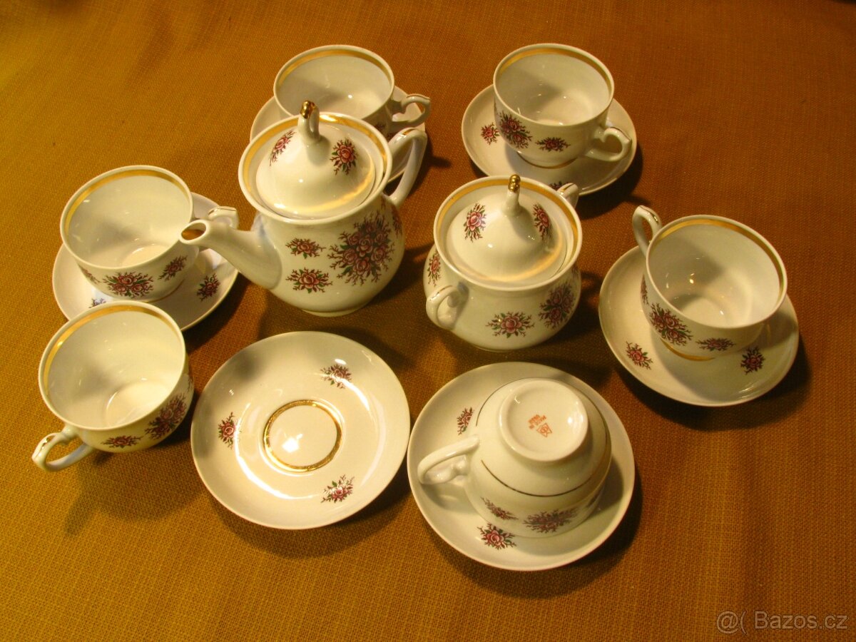 Čajový servis kompletní 8 dílný SSSR 50 let - 4