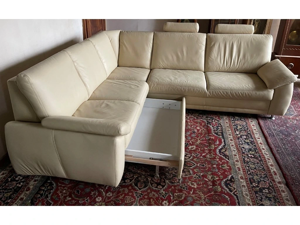 Luxusní moderní rohová kožená sedací souprava,2496 - 4