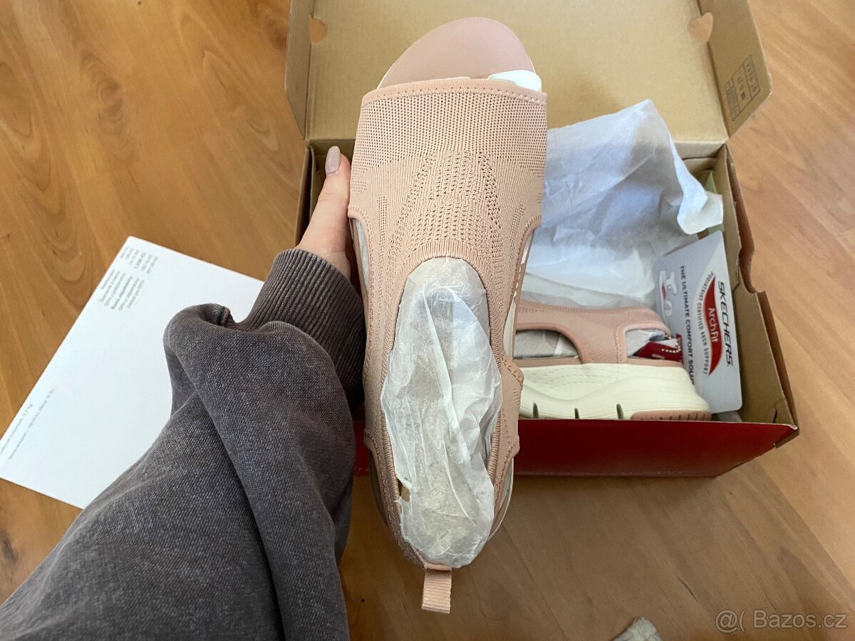 Skechers dámské sandály - světle růžové - 4