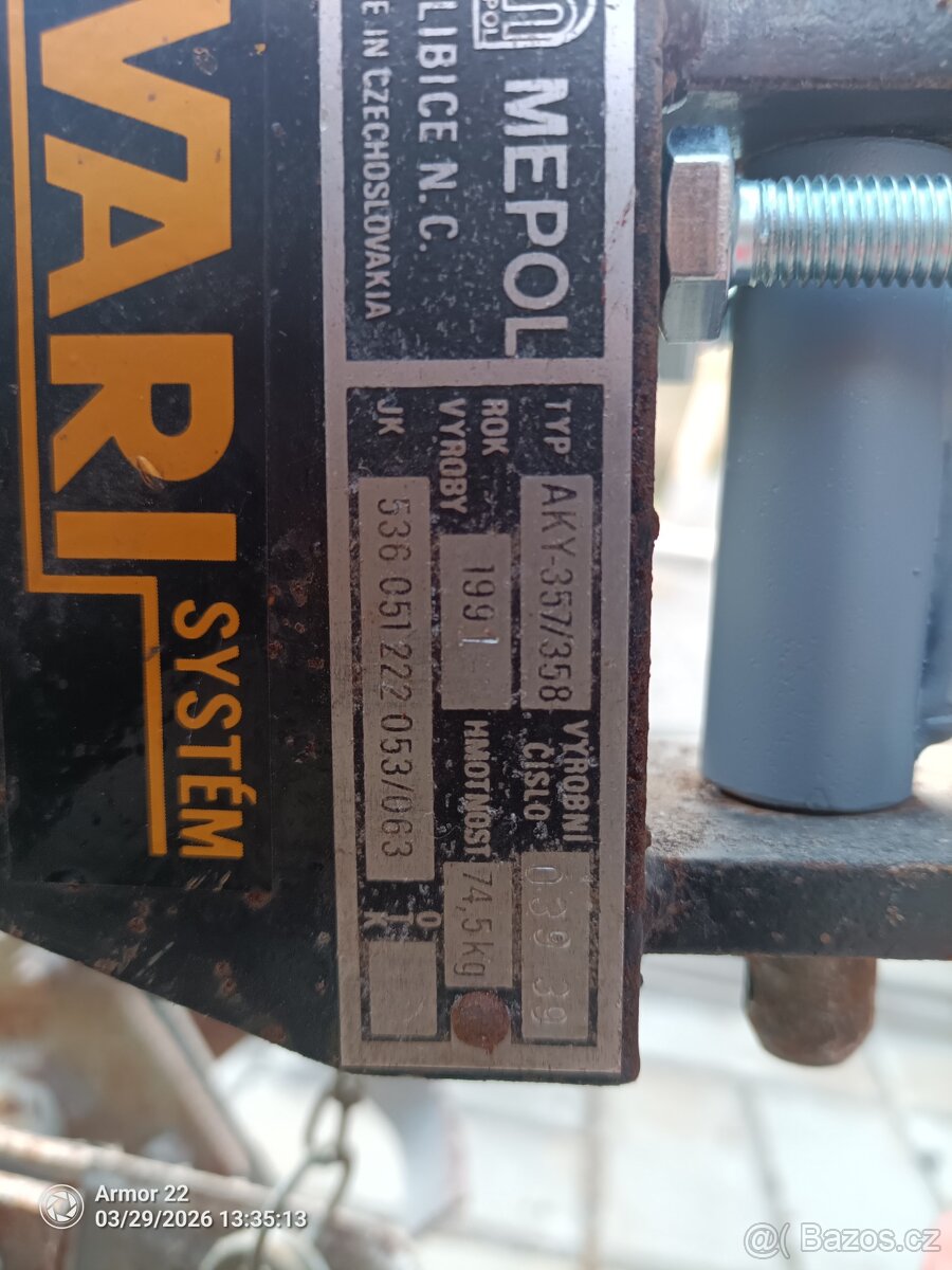 Prodám kompletní rotavátor Vari s převodovkou - 4