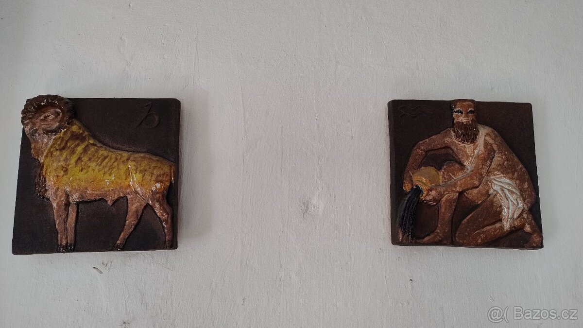 Keramické glazované kachle zvěrokruh - 4