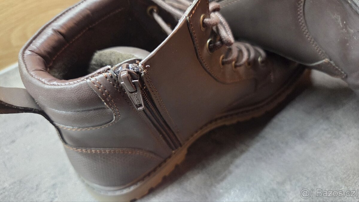 Zimní pánské kožené boty č. 46/11.5 Esmara - 4