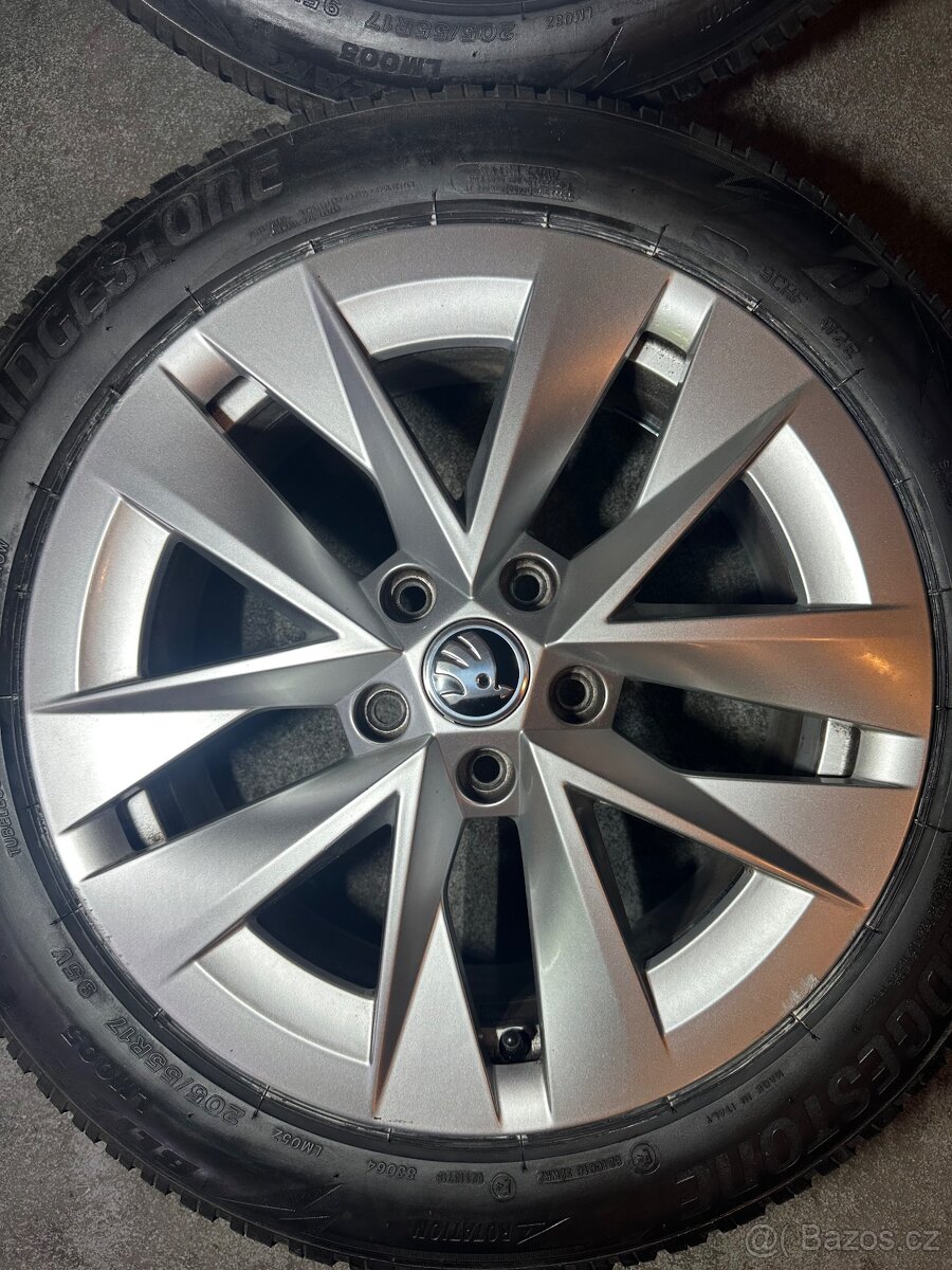 ALU Kola ŠKODA 5x112 R17 ROTARE Zánovní Zimní Pneu 205/55/17 - 4