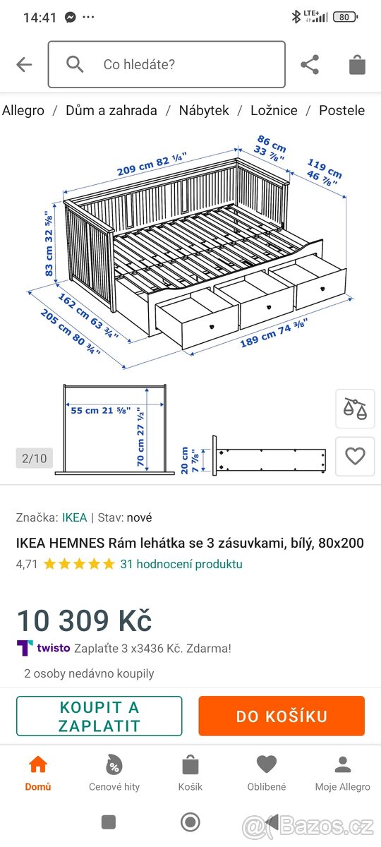 Postel IKEA Hemnes - 4