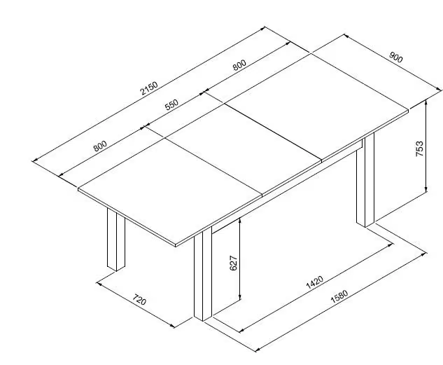 Rozkládací jídelní stůl - 4