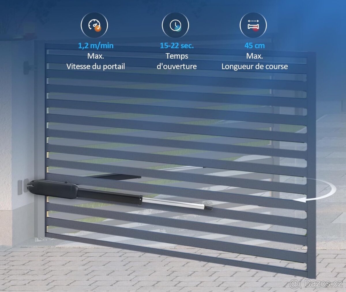 Automatické otevírání brány. Pohon křídlové brány Max.1000kg - 4