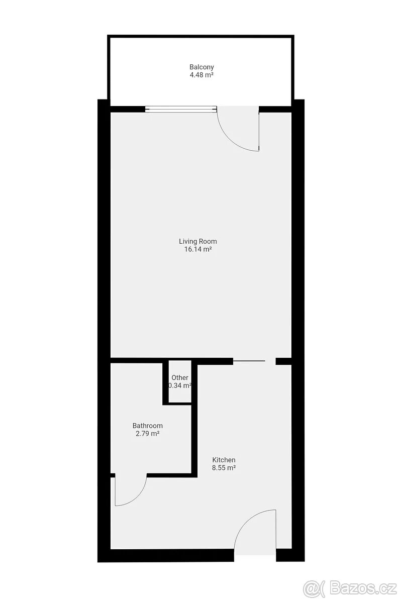 Otrokovice, pronájem bytu 1+kk - 4