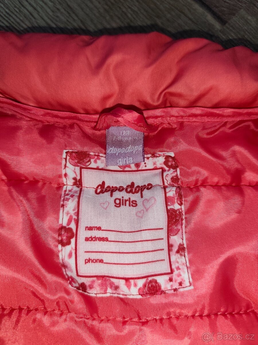 Přechodová lososová bunda vel. 128 - 4