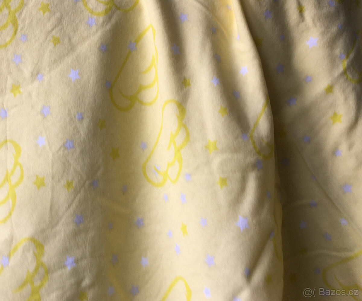Dětské žluto-bílé povlečení s obláčky - 4