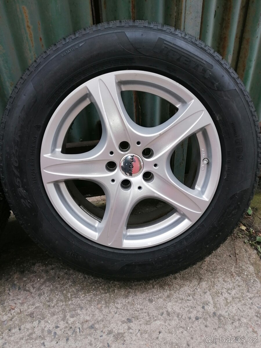 Alu disky 5x108 7,5Jx17 ET45 Ronal + 225/65 R17 5-6 mm - 4