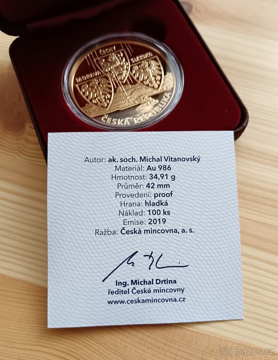 Zlatá mince 10 Dukát Česká republika 2019 ČM - 4