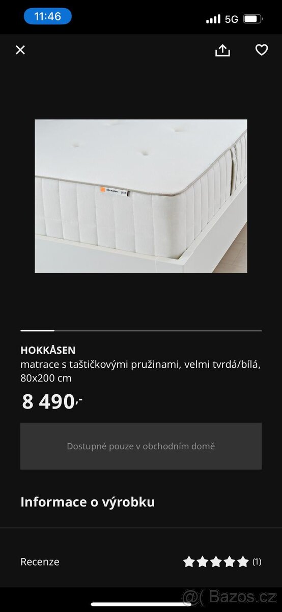 Matrace z IKEA- Hokkasen 80x200cm - 4