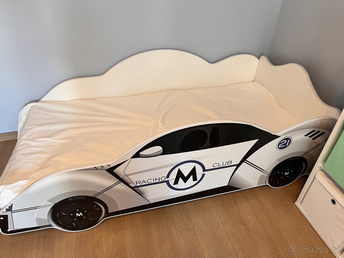 Dětská postel 90/180 auto s matrací - 4