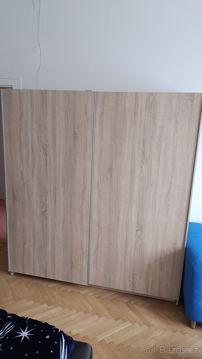 Šatní skřín SPLIT - dub sonoma, šířka 180 cm - 4
