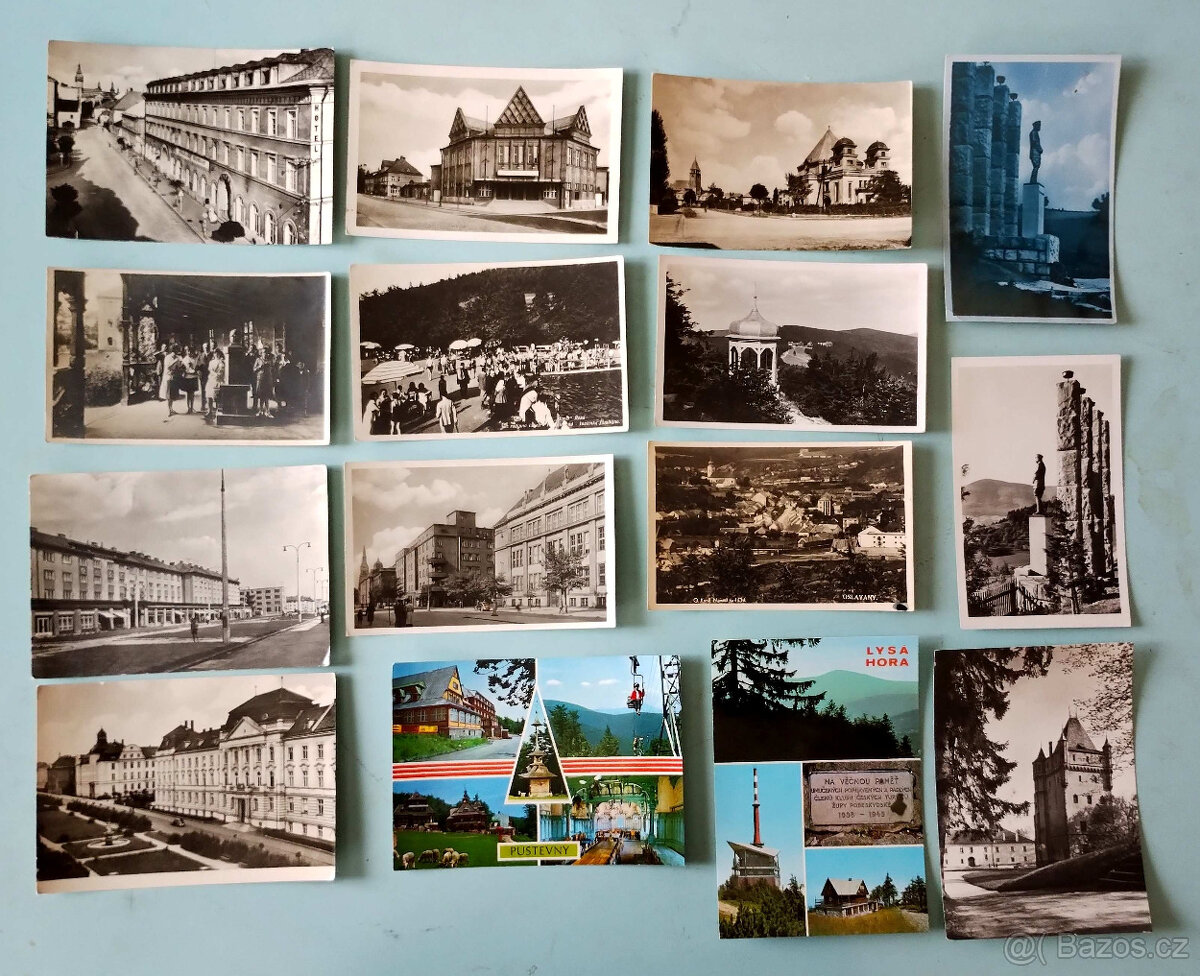 pohlednice Kácov, severní Morava, Semily, Letiny, Rataje - 4