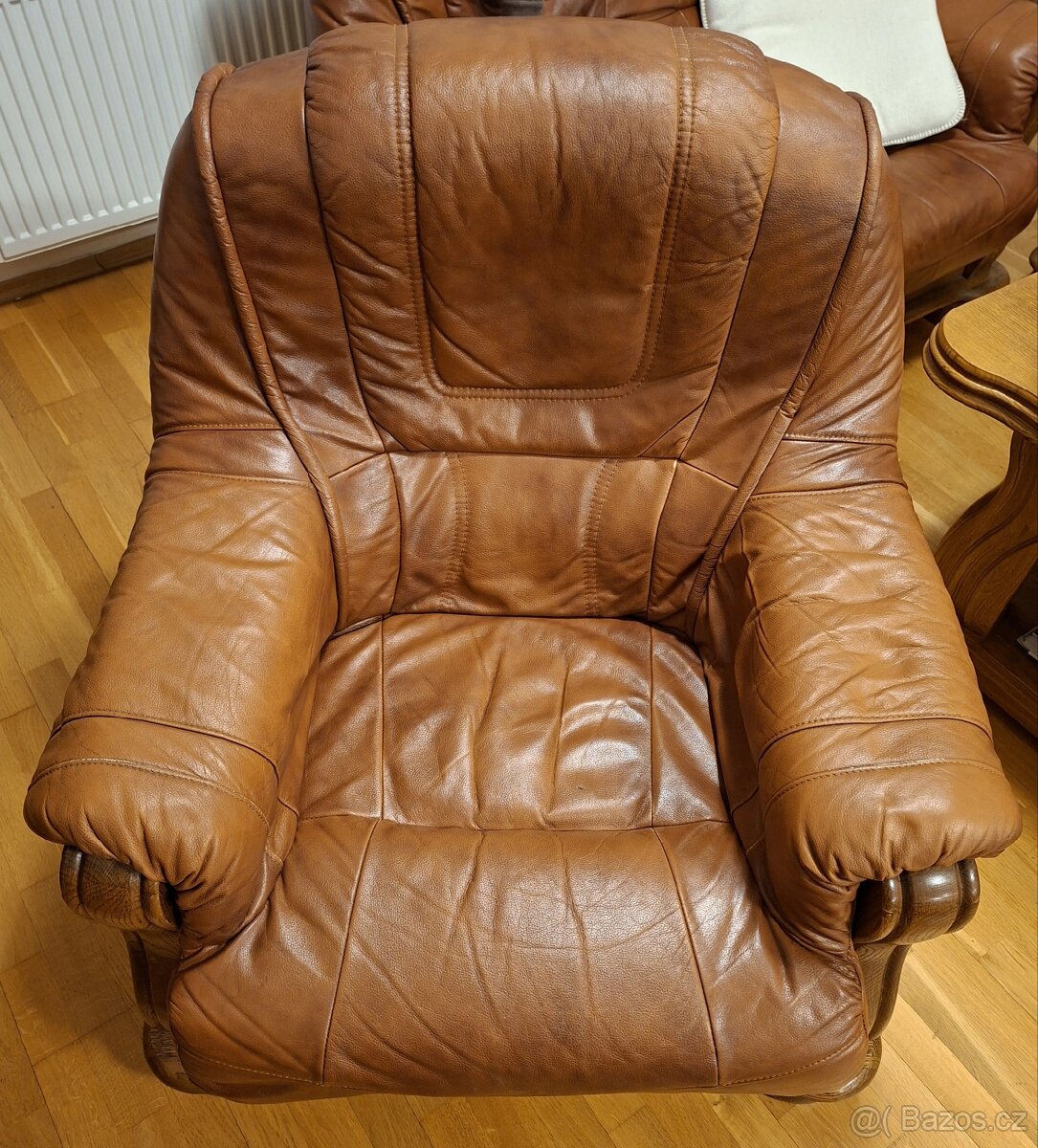 Rustikální kožená sedací souprava - 4