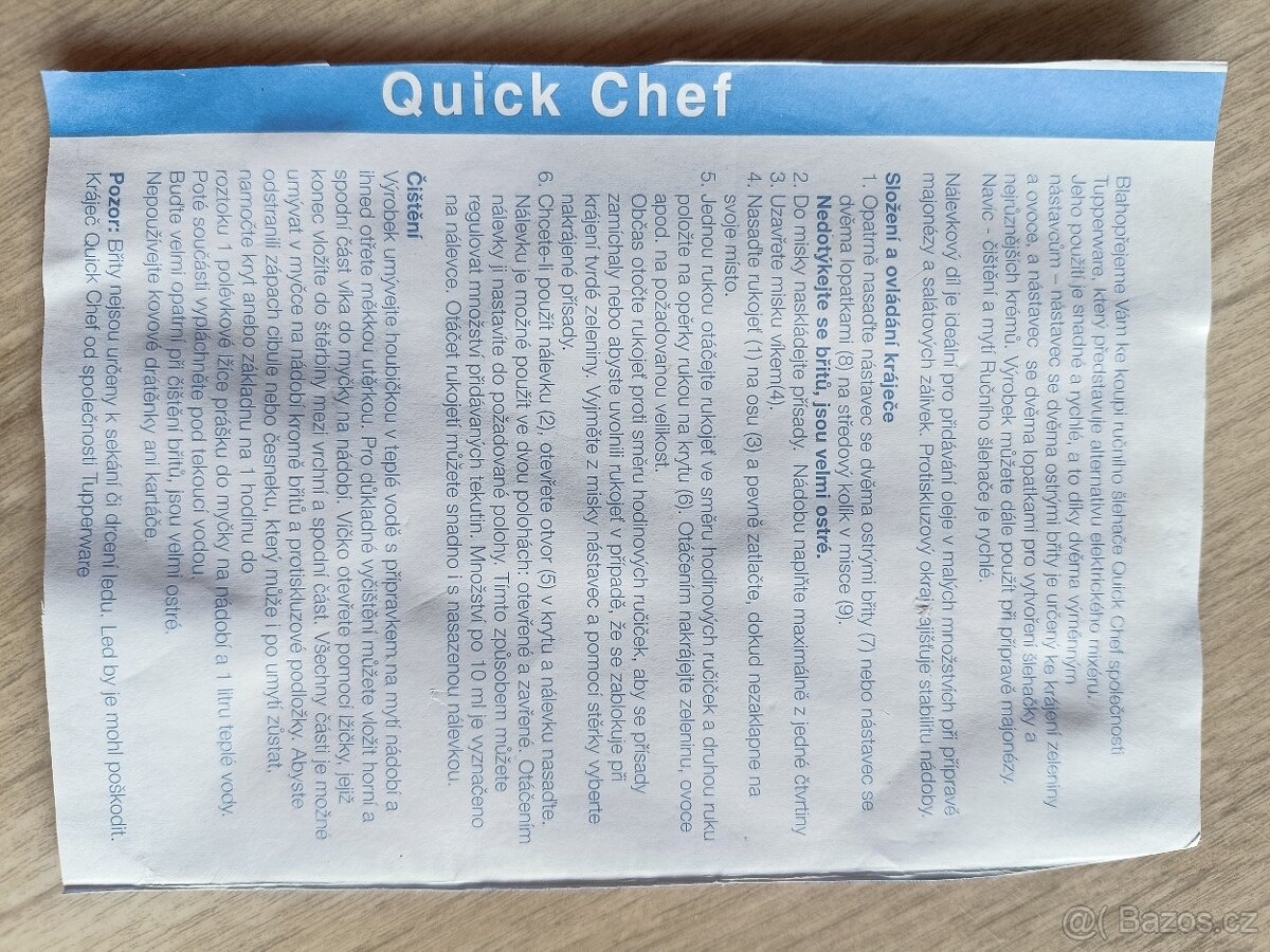 Tupperware ruční šlehač - 4