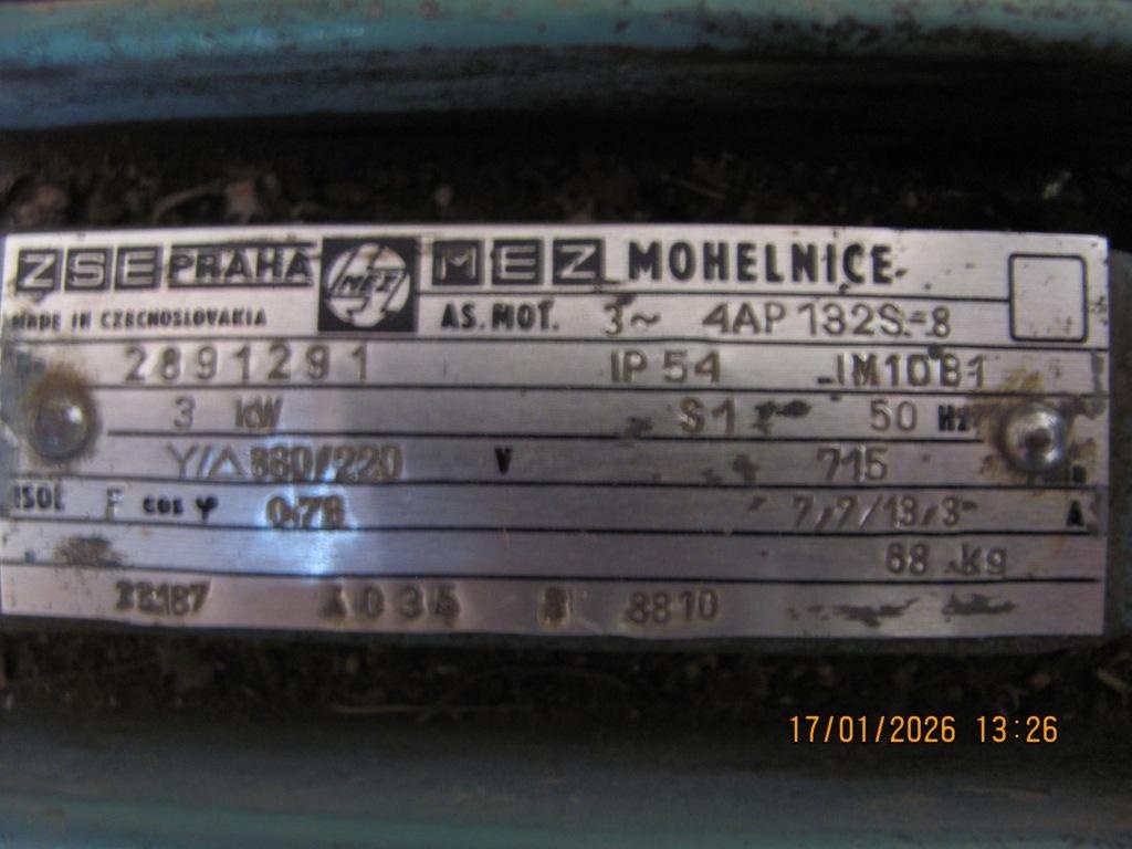 Elektromotor 3kW - 715ot./min - hvezdový - 4