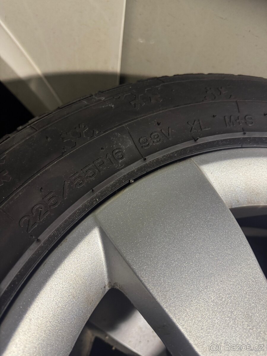 4x ALU Kola Mercedes 5x112 Celoroční 225/55R16 - 4