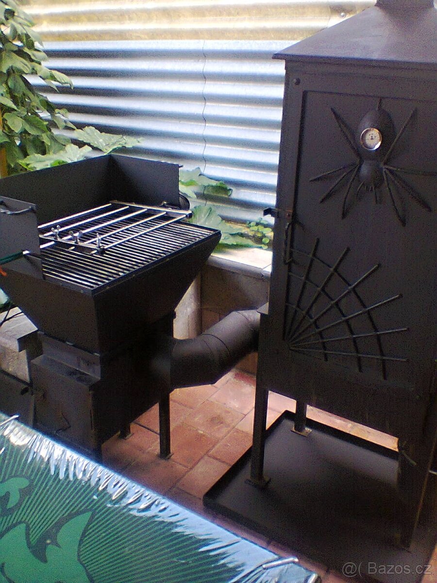 Topeniště k udírně + grilovací nástavba - 4