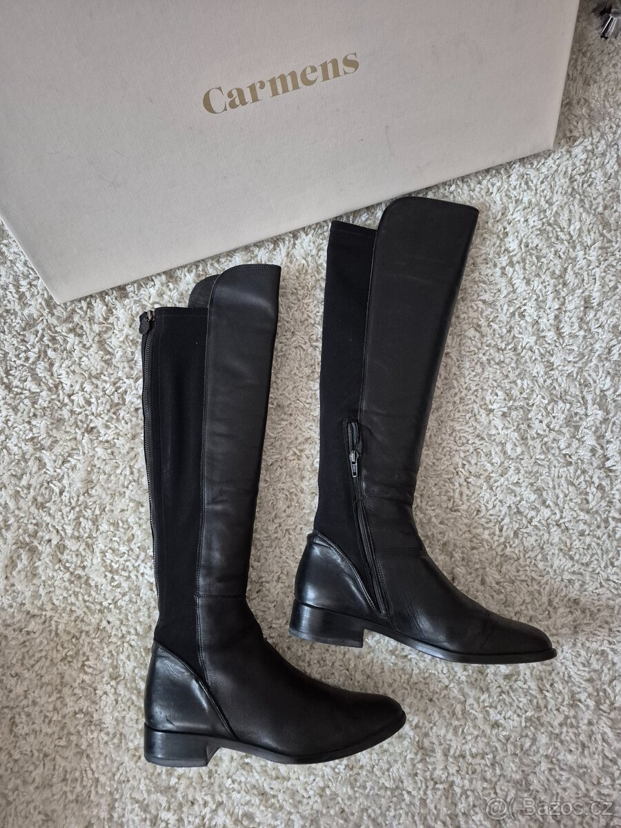 Dámské kožené kozačky, velikost 39 - 4