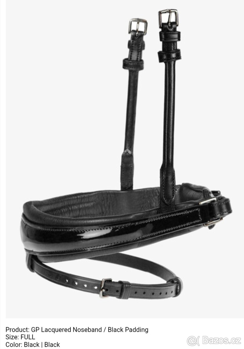 Uzdečka PS of Sweden GP Black Patent full - 4