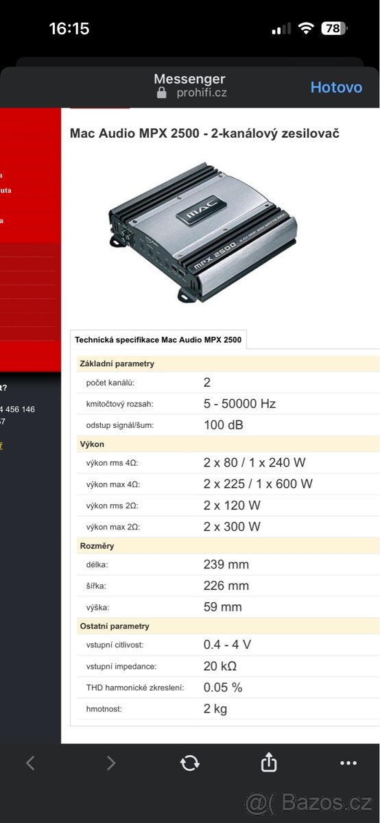 Subwoofer Peiying,pasivní zesilovač Mac - 4