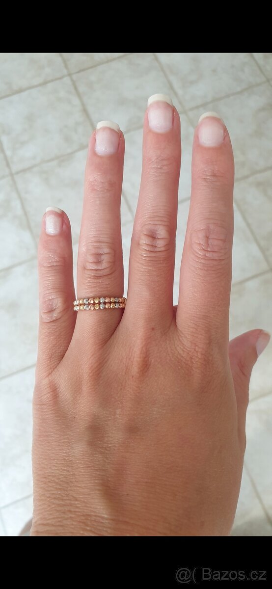 Zlatý prsten s kuličkami - 4