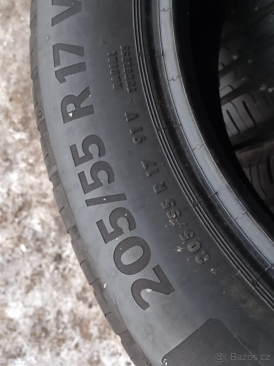 205/55/17 91v Continental - letní pneu 4ks - 4