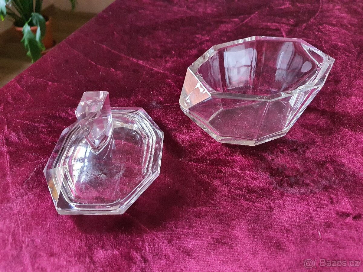 Art Deco skleněná dóza - 4