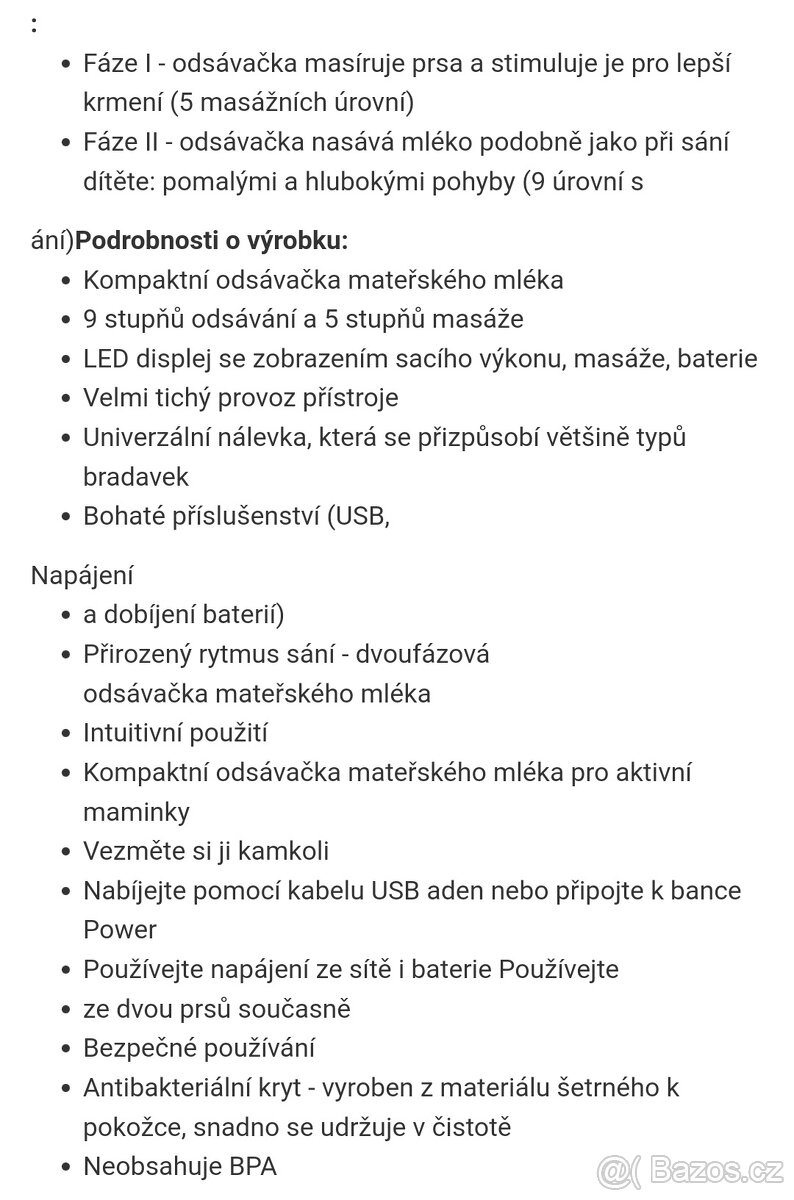 DDDP-N000_ODSÁVAČKA MATEŘSKÉHO MLÉKA dvojitá - pro odsávání - 4