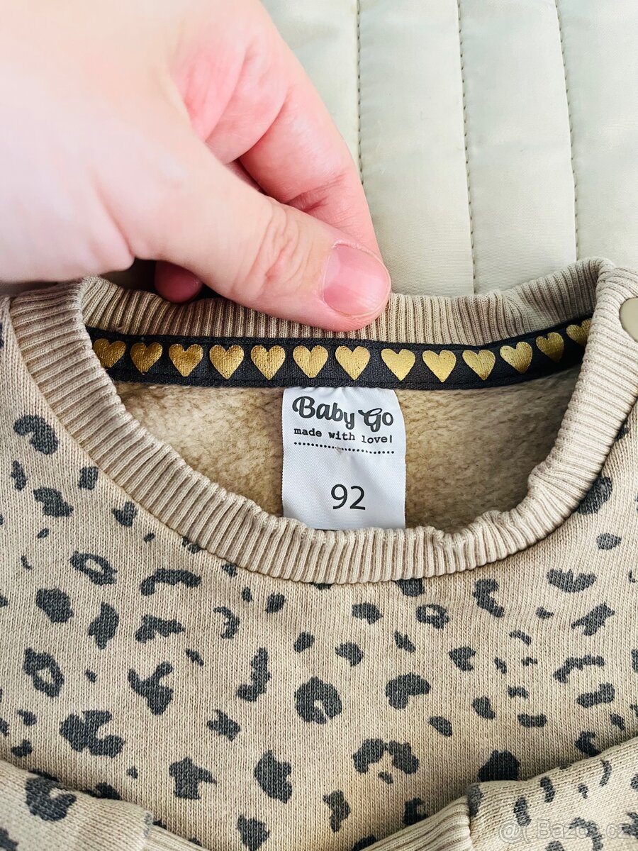 Dětská mikina – hřejivá, s česanou podšívkou, vel.92 - 4