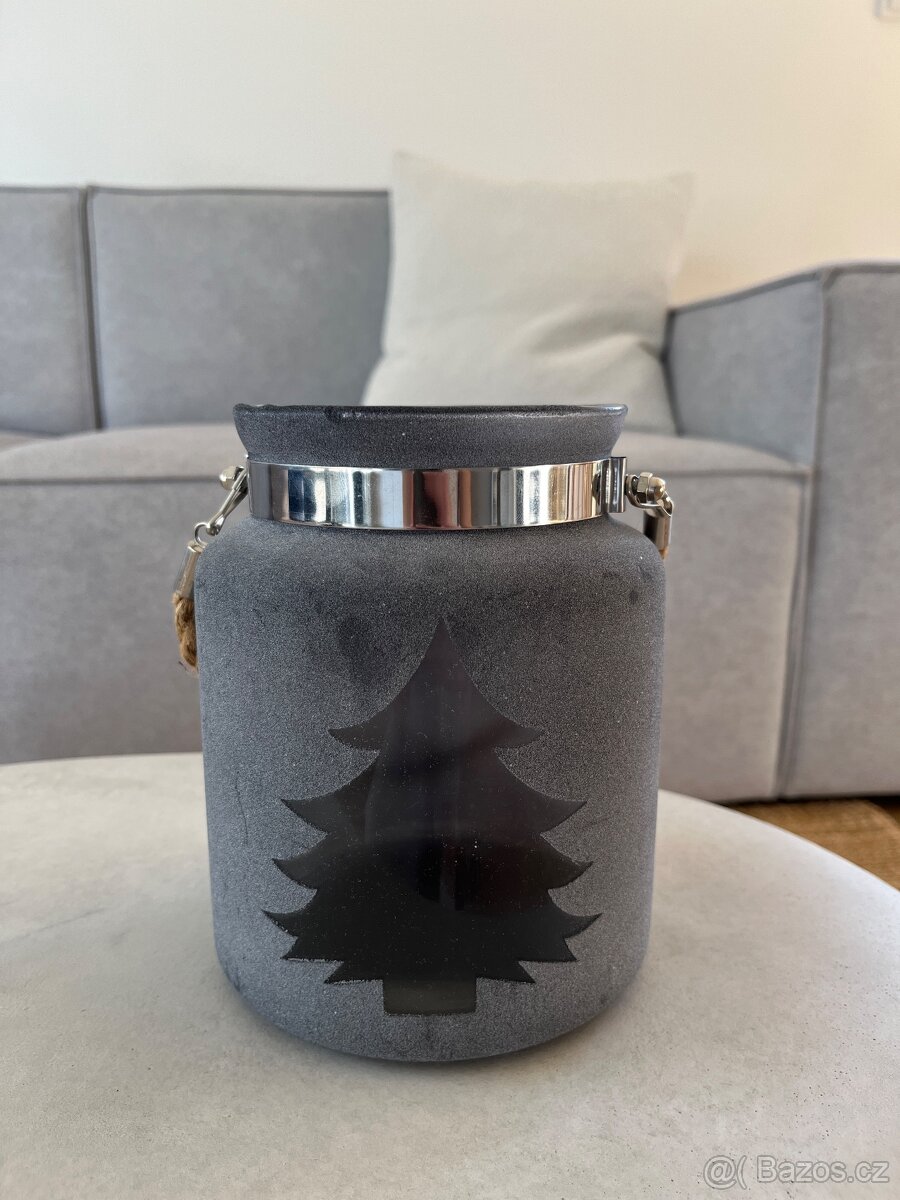 Šedá lucerna na svíčku - 4