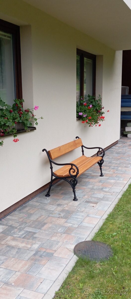 Litinová zahradní lavička - 4