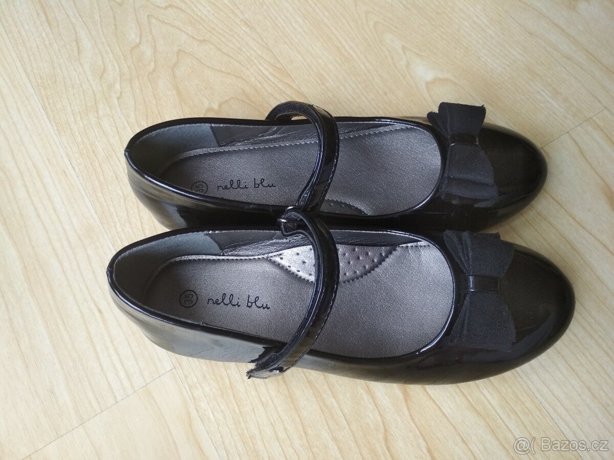 Dívčí lakované střevíce, vel.35 - 4