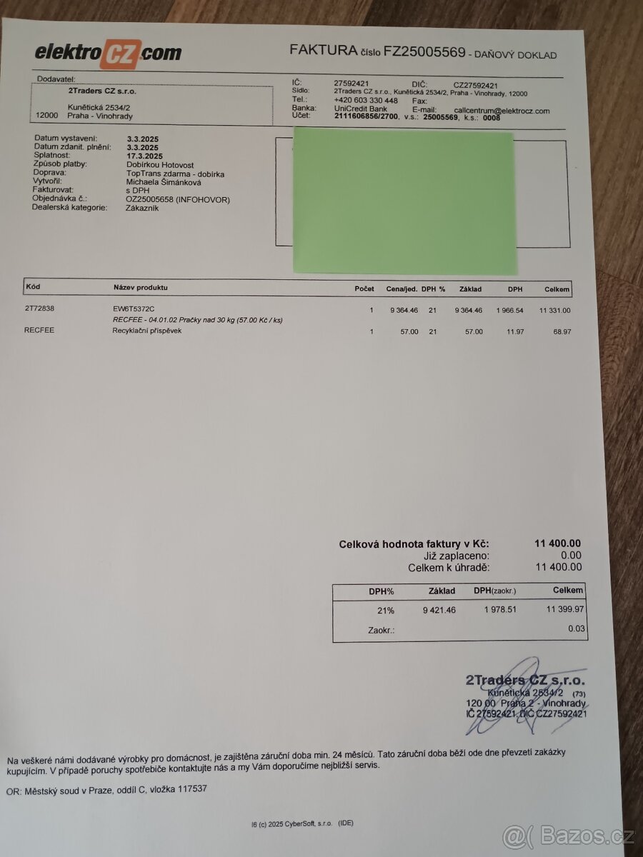 Pračka Electrolux v záruce - 4