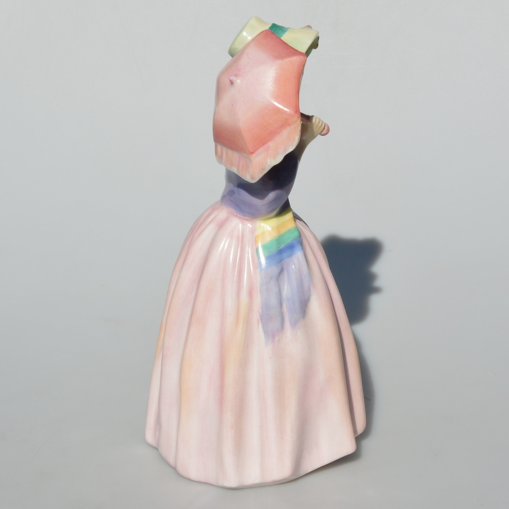 Starožitná zberateľská porcelánová soška Dáma so slnečníkom - 4