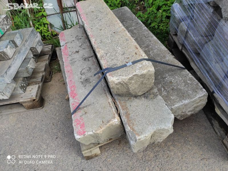Staré kamenné obrubníky, obruby, žulové obrubníky - 4
