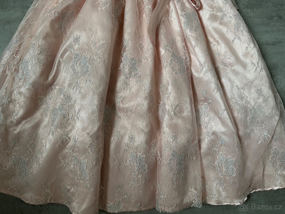 Růžové šaty vel. 164-170, 14+ - 4