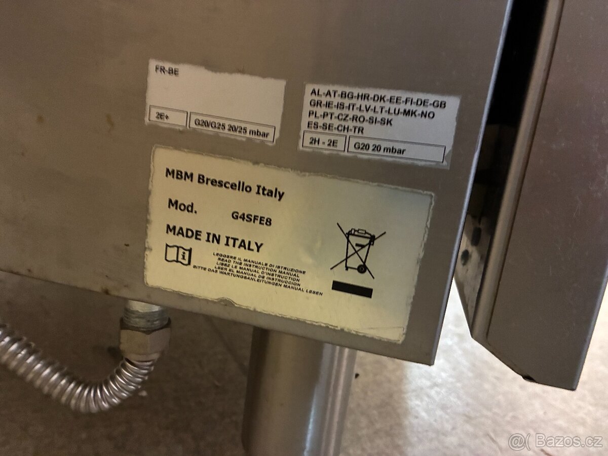 Plynový sporák s plynovou troubou MBM G4SFE8 řada 900 - 4