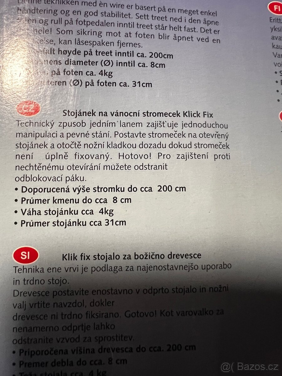 Stojan na vánoční stromeček klik fix - 4